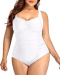 Daci Women Plus Size One Piece Swimsuit - Tummy Control Retro Fit