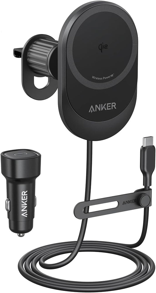 Anker MagSafe 15W Fast Car Charger: Strong Magnets, 360 Mount