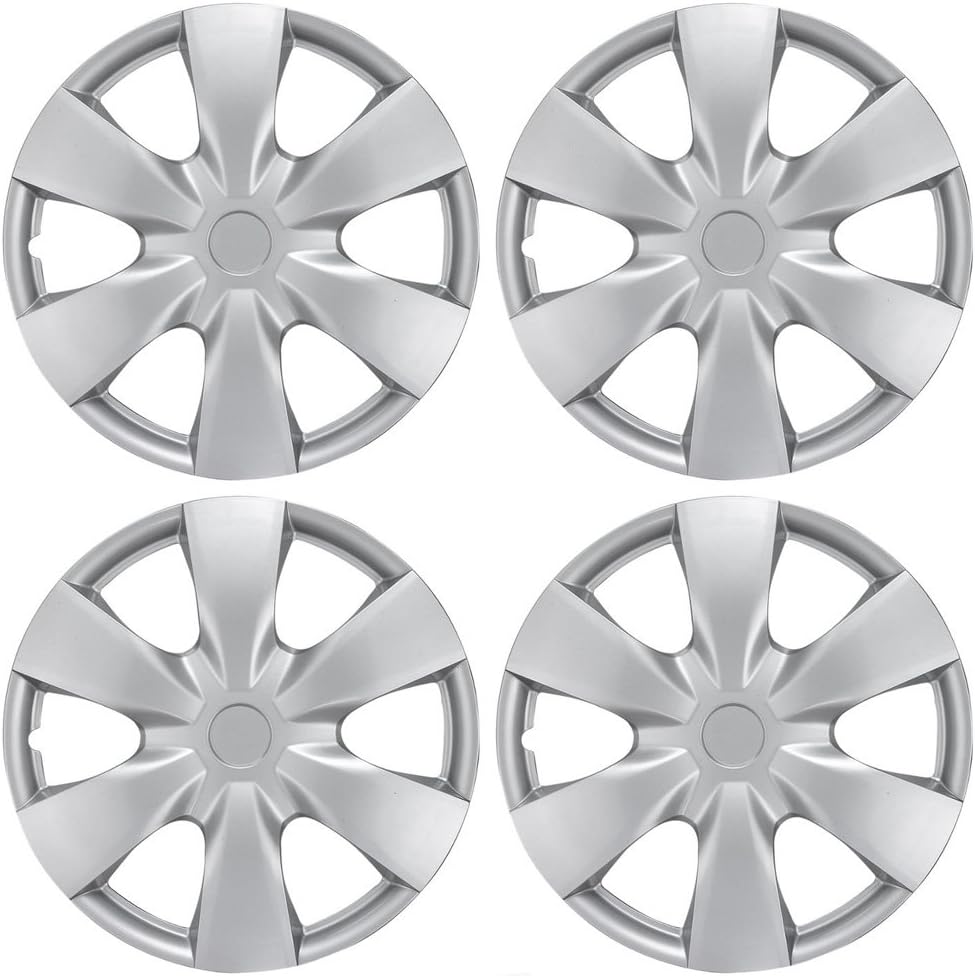 BDK Hubcaps OEM Style Replica Wheel Cover - 15 in Silver Set