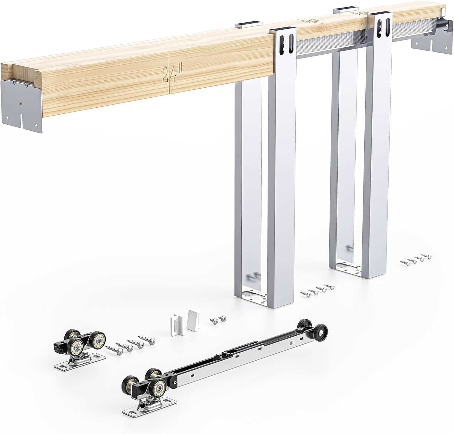 EaseLife Pocket Door Frame Kit for Smooth and Quiet Sliding
