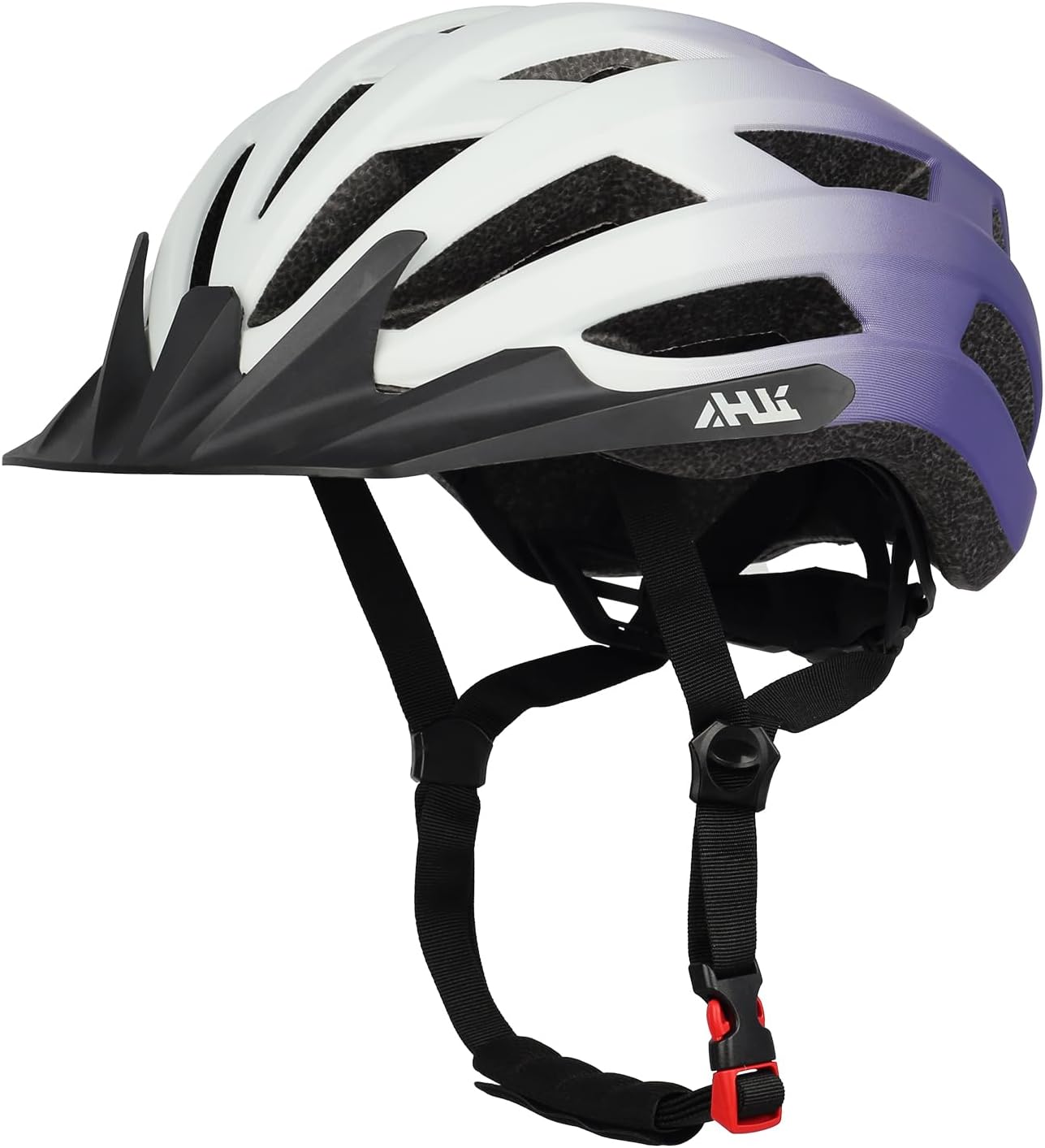 Youth Adult Road Bike Helmet with Adjustable Fit and Visor