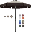 10ft Scalloped Patio Umbrella with Tilt and Crank for Outdoor