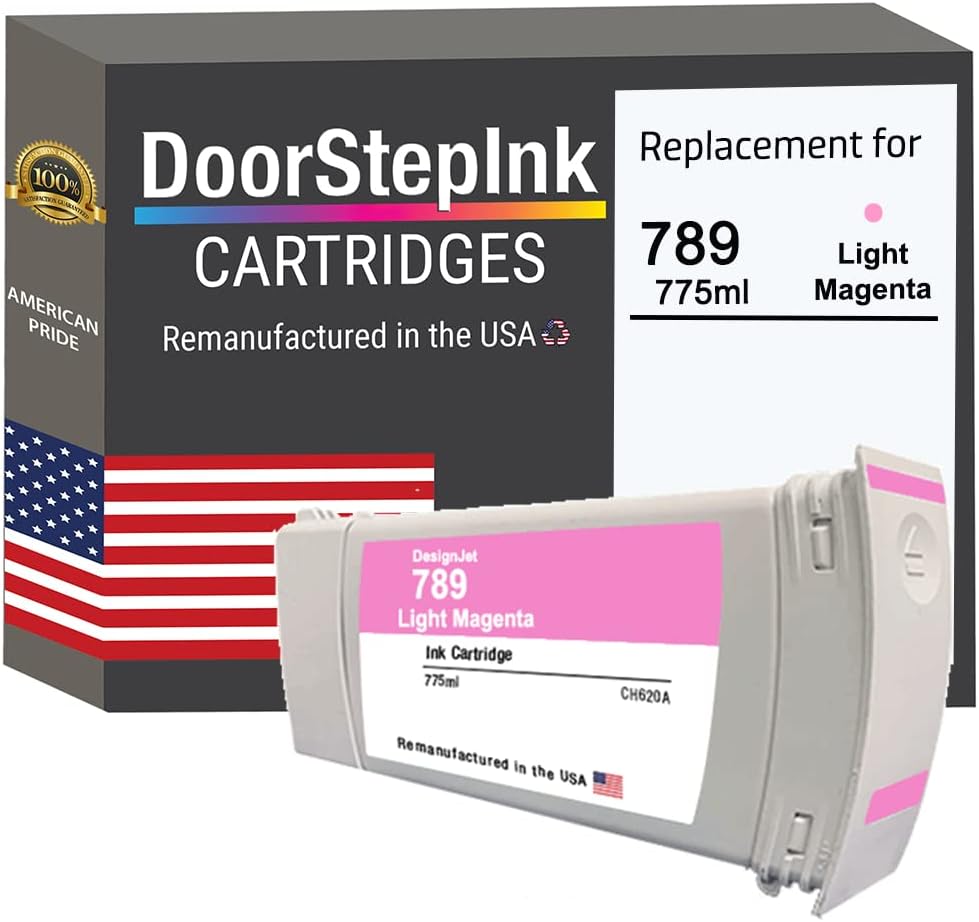USA-Made Reman HP 789 Light Magenta Ink for DesignJet