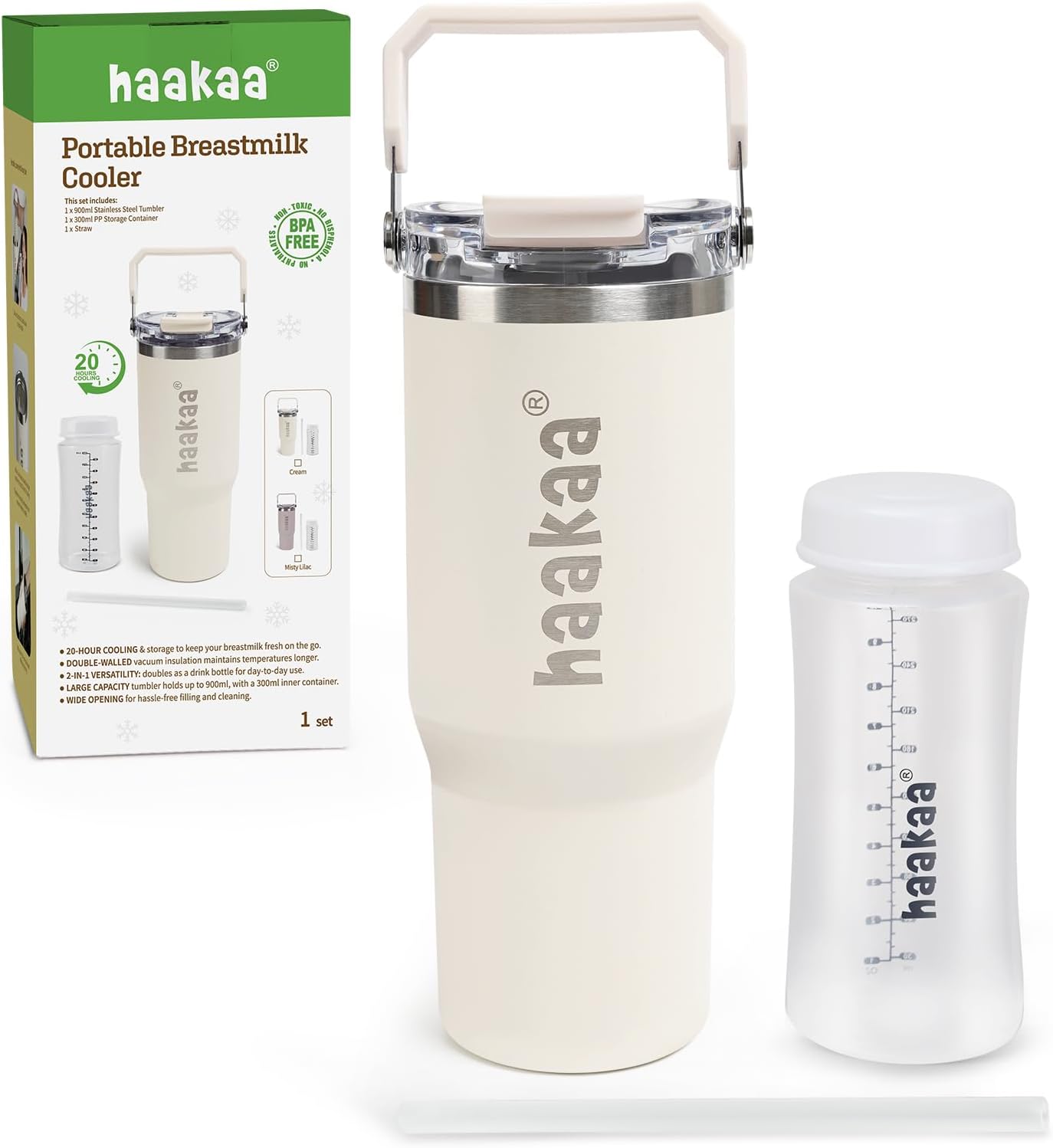 Portable Breastmilk Cooler with 30oz Capacity for Moms on the Go
