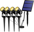 T-SUN Solar Spotlights 4-in-1 Landscape Lights - Warm White Garden