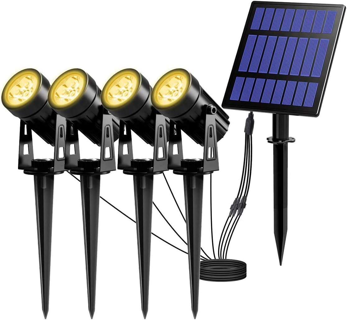 T-SUN Solar Spotlights for Garden, Yard, and Driveway Lighting