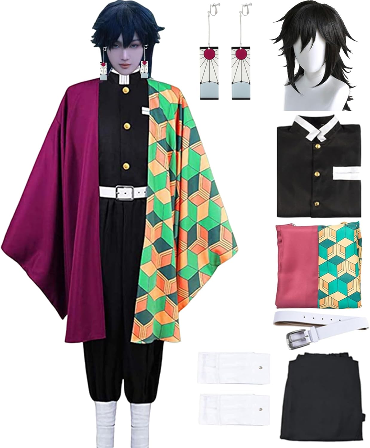 Anime Cosplay Adult Costume Cloak Kimono Accessories Set