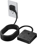Flat Plug Extension Cord 15 Ft Surge Protector - Long Cord, USB C