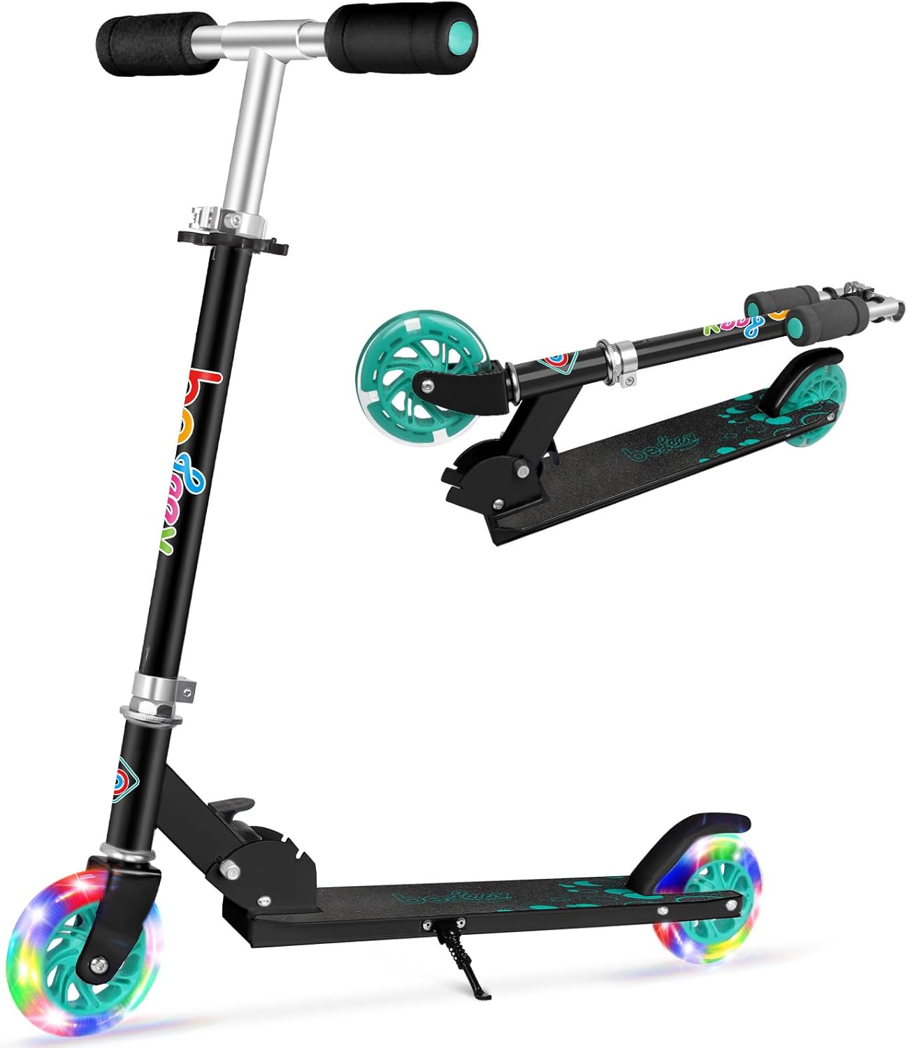 BELEEV V1 Kids Scooter with Adjustable Height and Light Up Wheels