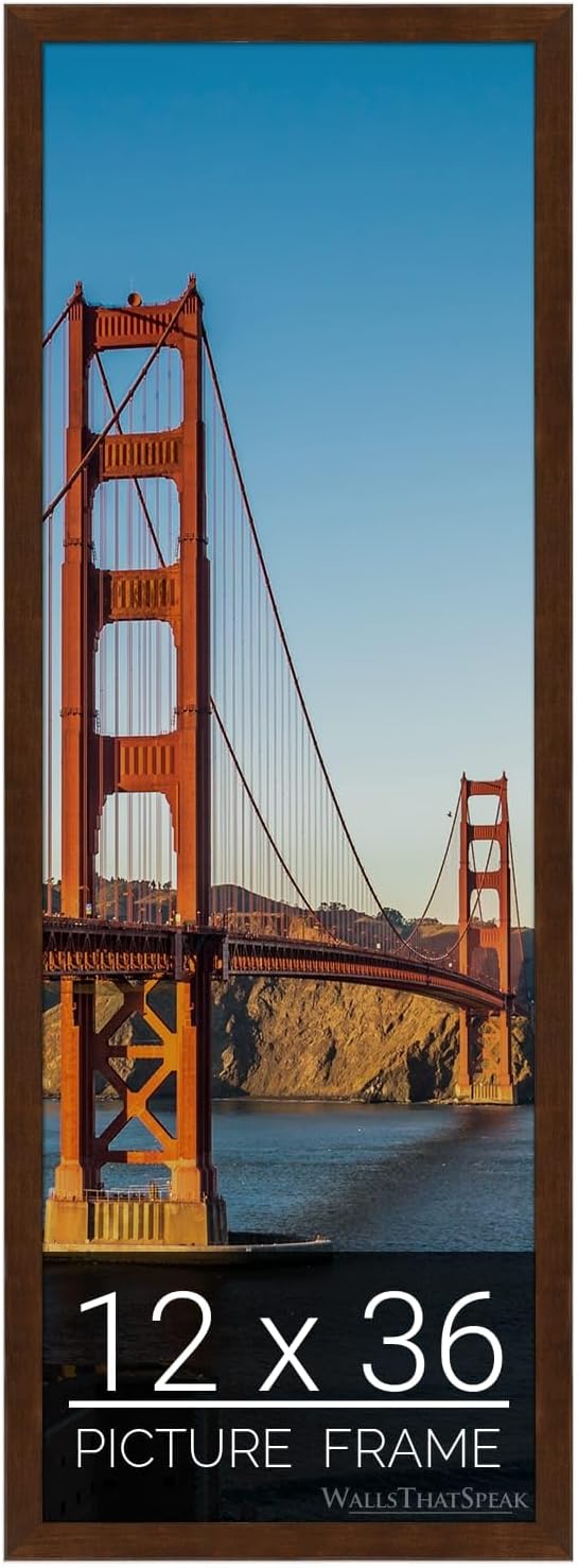 12x36 Mocha Walnut Picture Frame for Puzzles and Artwork
