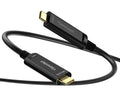Fiber Optic USB C Cable 50ft - 10Gbps Active Optical Performance