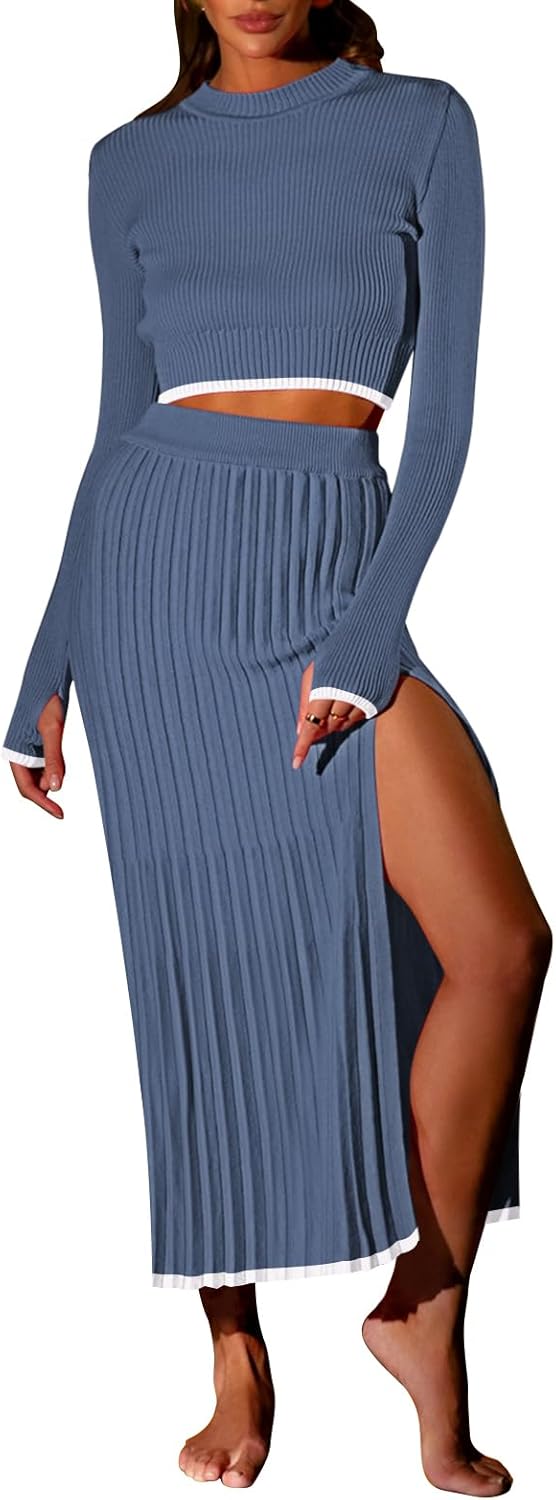 Pink Queen Women's 2 Piece Sweater Outfits Set for All Occasions