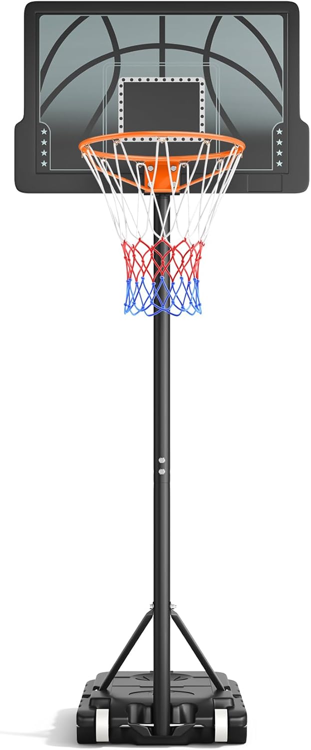 Kids Basketball Hoop for Outdoor and Indoor Play, Adjustable 3.6-7 FT