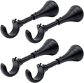 Heavy Duty Curtain Rod Brackets for Wall - 6 in Extra Long Holders