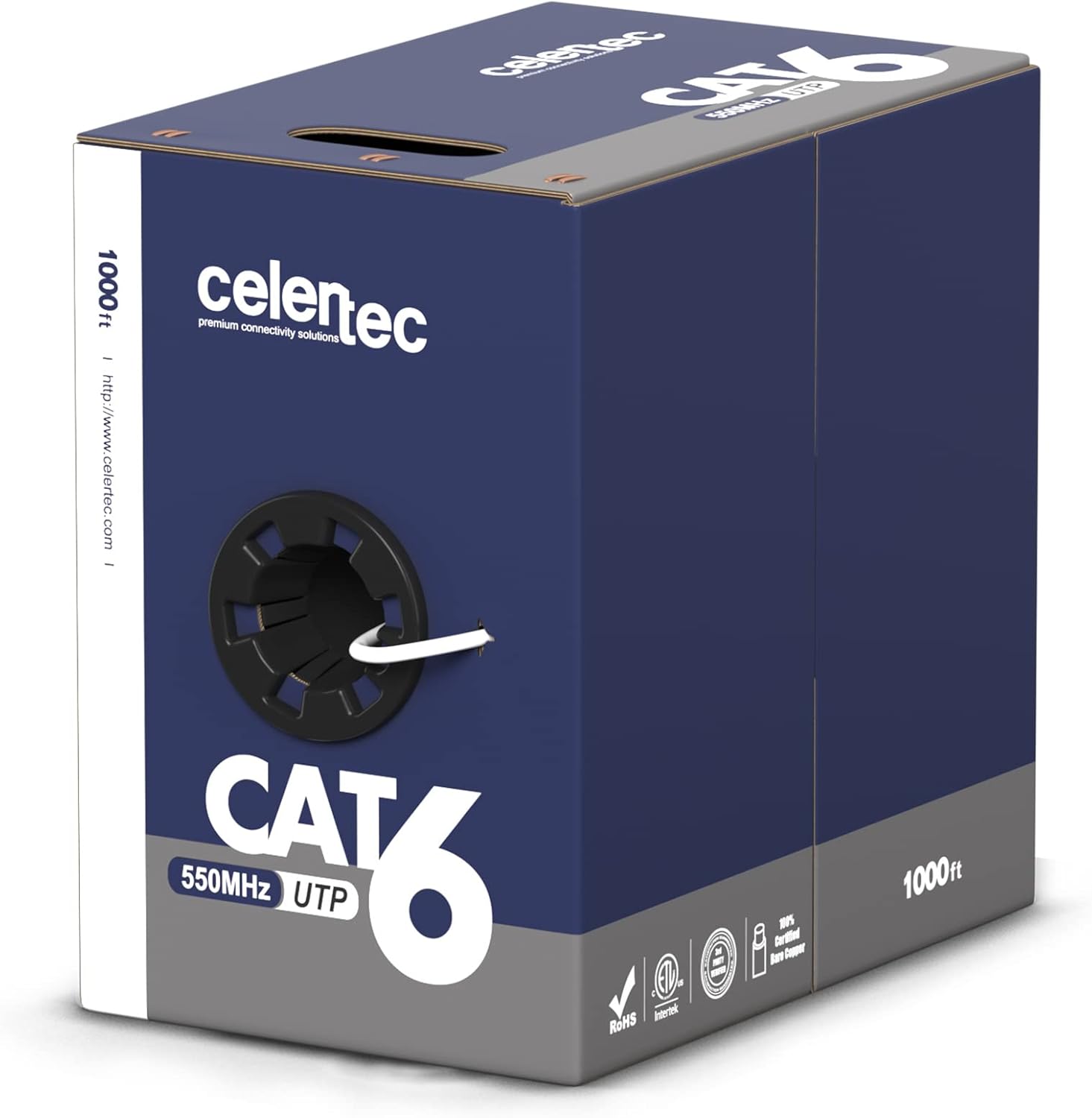 CAT6 Ethernet Cable 1000ft Solid Copper for High Speed Networks