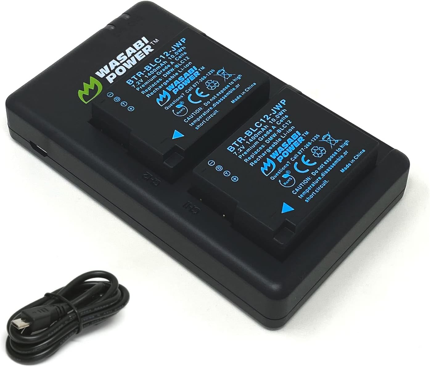 Wasabi Power Battery 2-Pack and USB-C Dual Charger for Leica