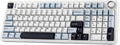 EPOMAKER F99 PRO Wireless Keyboard Blue & White - 96% Layout with Knob