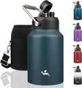Half Gallon Jug with Handle, 64 oz Insulated Water Bottle - Long Ice