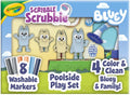 Crayola Scribble Scrubbies Bluey Poolside Playset - Washable 4pc Set