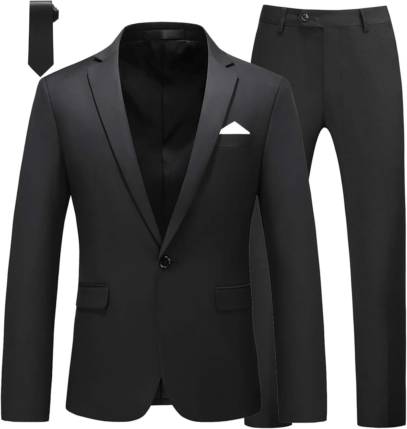 MOGU Men's Slim Fit Tuxedo Suit for Weddings and Formal Events