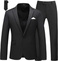 MOGU Men's Slim Fit One-Button Tuxedo Suit Set for Formal Events