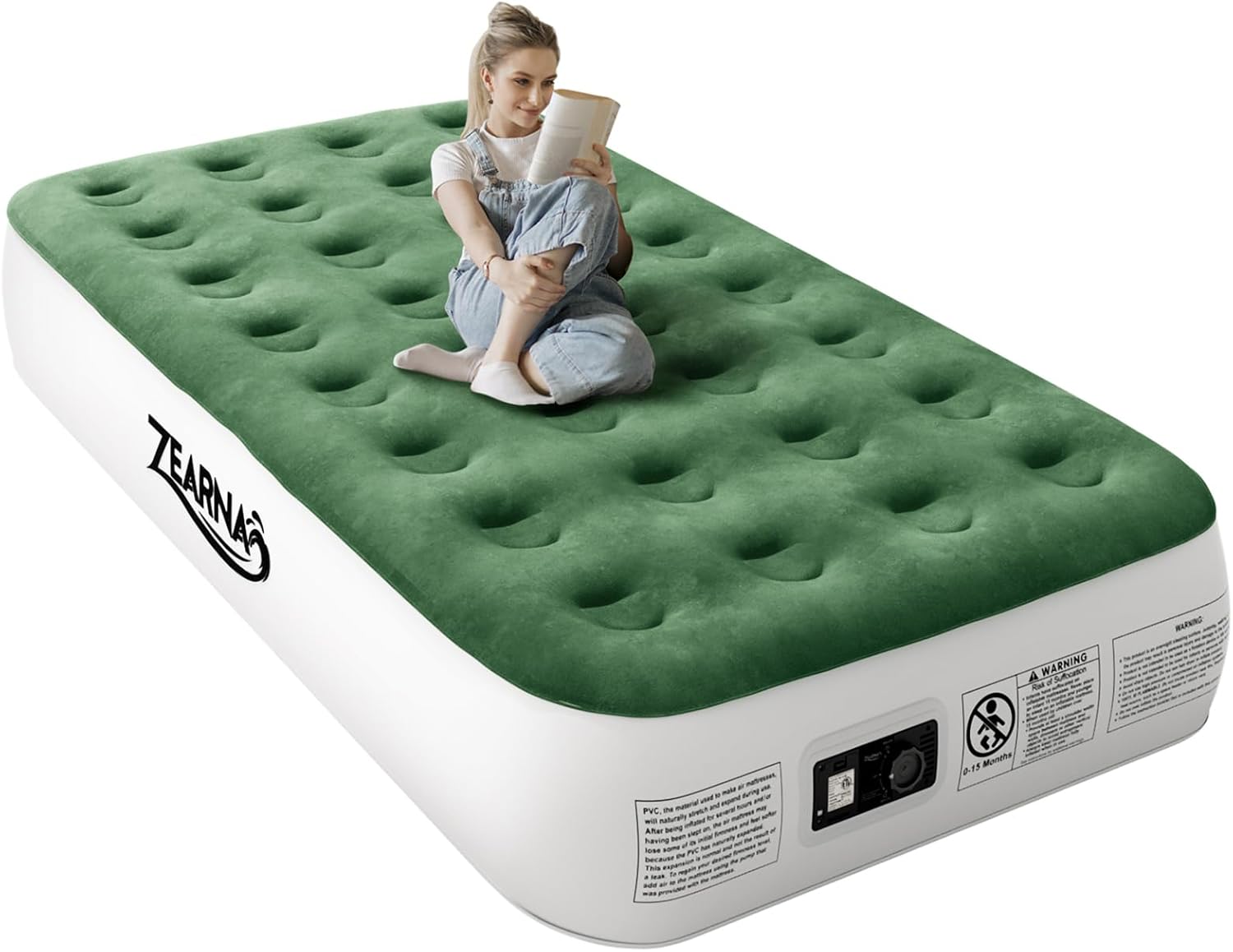 Air Mattress with Built-in Pump for Quick Self-Inflation