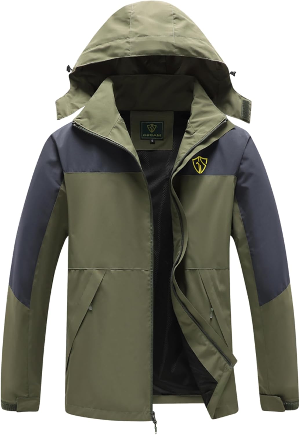 GIISAM Waterproof Rain Jacket for Men - Lightweight Windbreaker