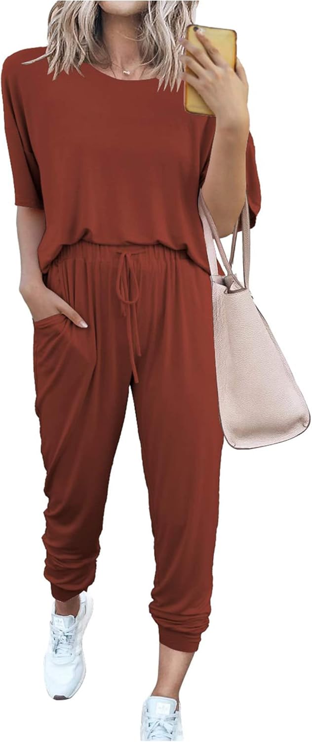 PRETTYGARDEN Women's Two Piece Lounge Sets for Summer Travel