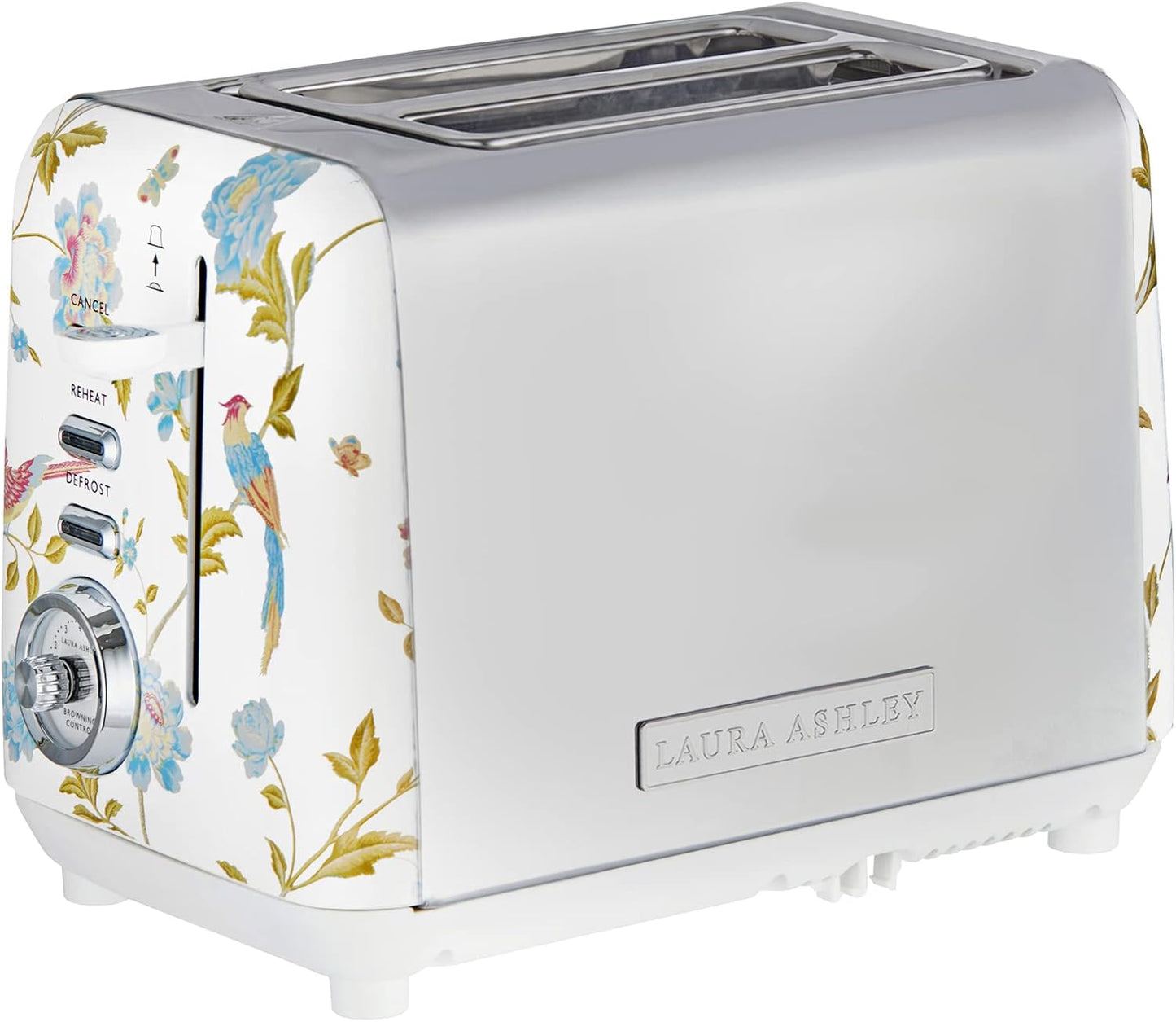 VQ Laura Ashley Elveden White Stainless Steel 2 Slice Toaster