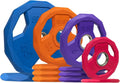 SPART Color Coded 2-Inch Olympic Grip Weight Plates - Durable Set