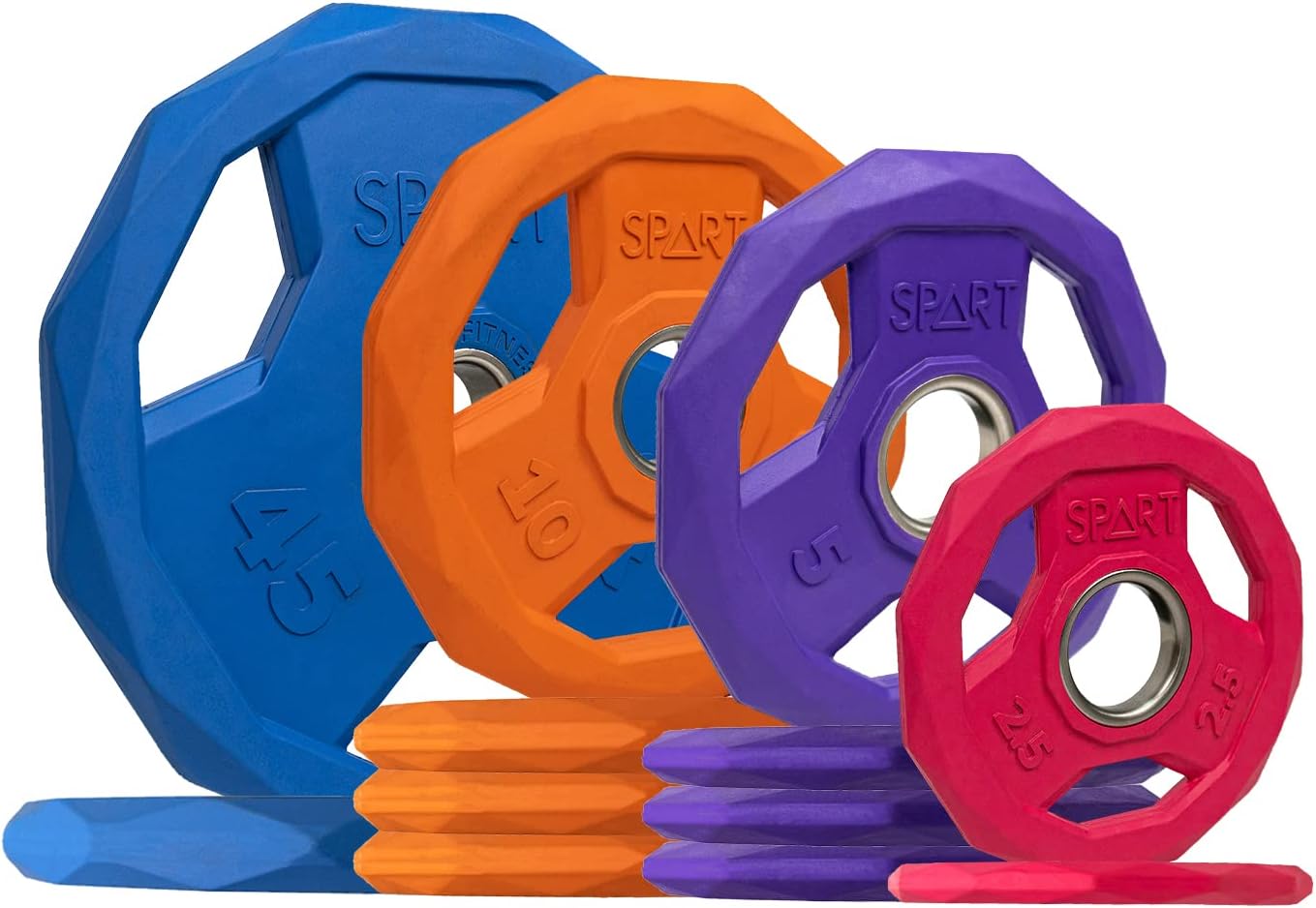 SPART Color Coded Weight Plate Set for Strength Training and Fitness