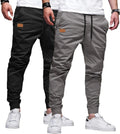 Mens Cotton Twill Joggers Pants - Breathable Drawstring Chino