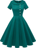 1950s Vintage Audrey Hepburn Style Dress for Women - Knee-Length