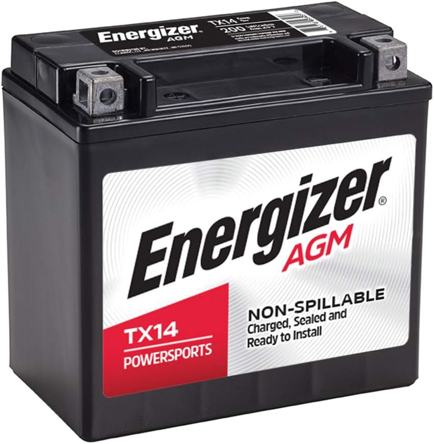 Energizer TX14 AGM Motorcycle Battery with 200 CCA Power