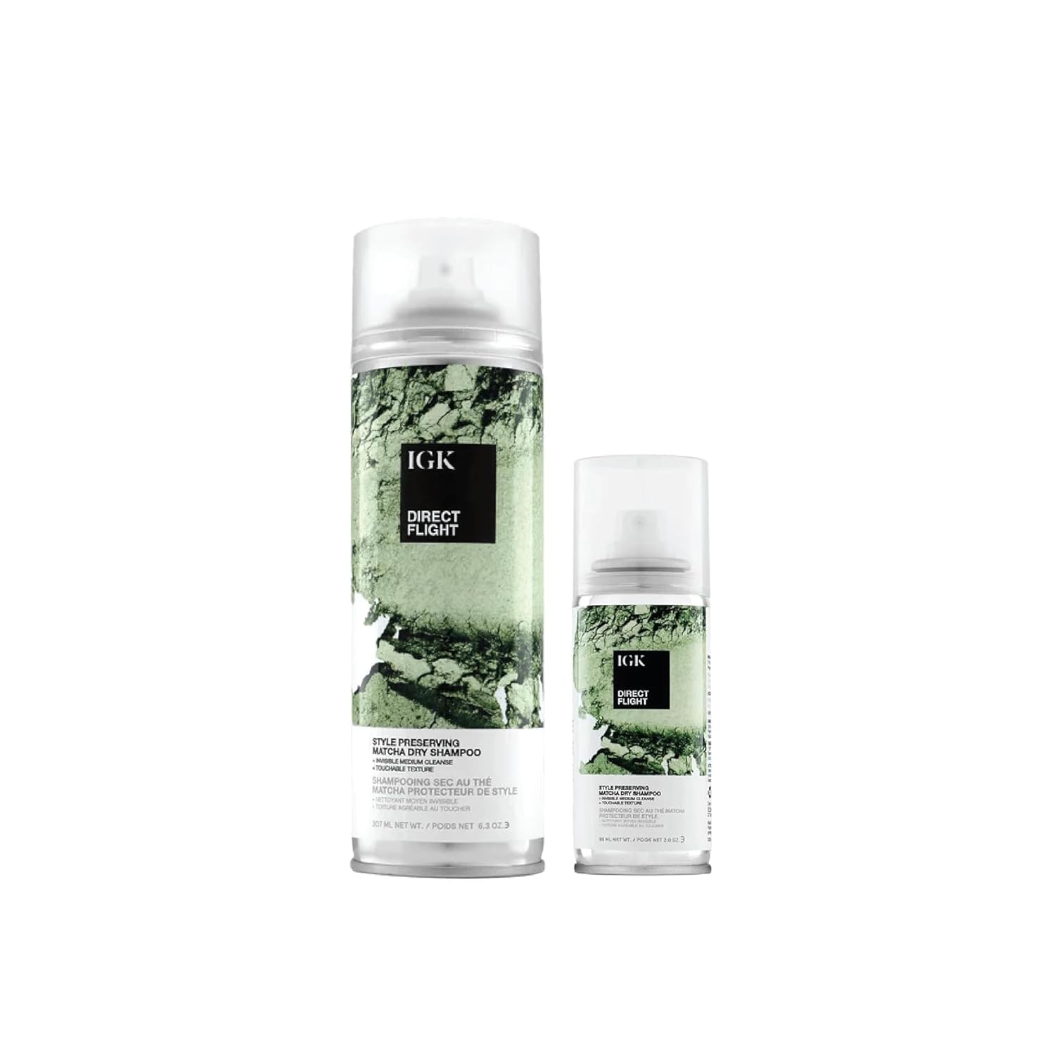 IGK DIRECT FLIGHT Multi-Tasking Matcha Dry Shampoo for Fresh Hair