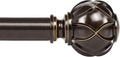 KAMANINA Curtain Rods 32 to 120 in Adjustable Antique Bronze - Heavy