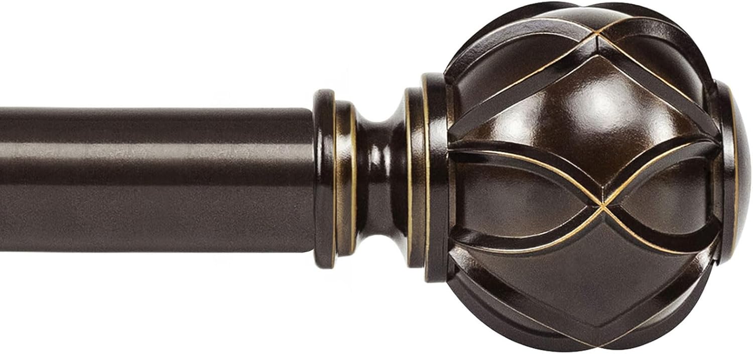 KAMANINA Adjustable Curtain Rods 66 to 120 Inch for Windows