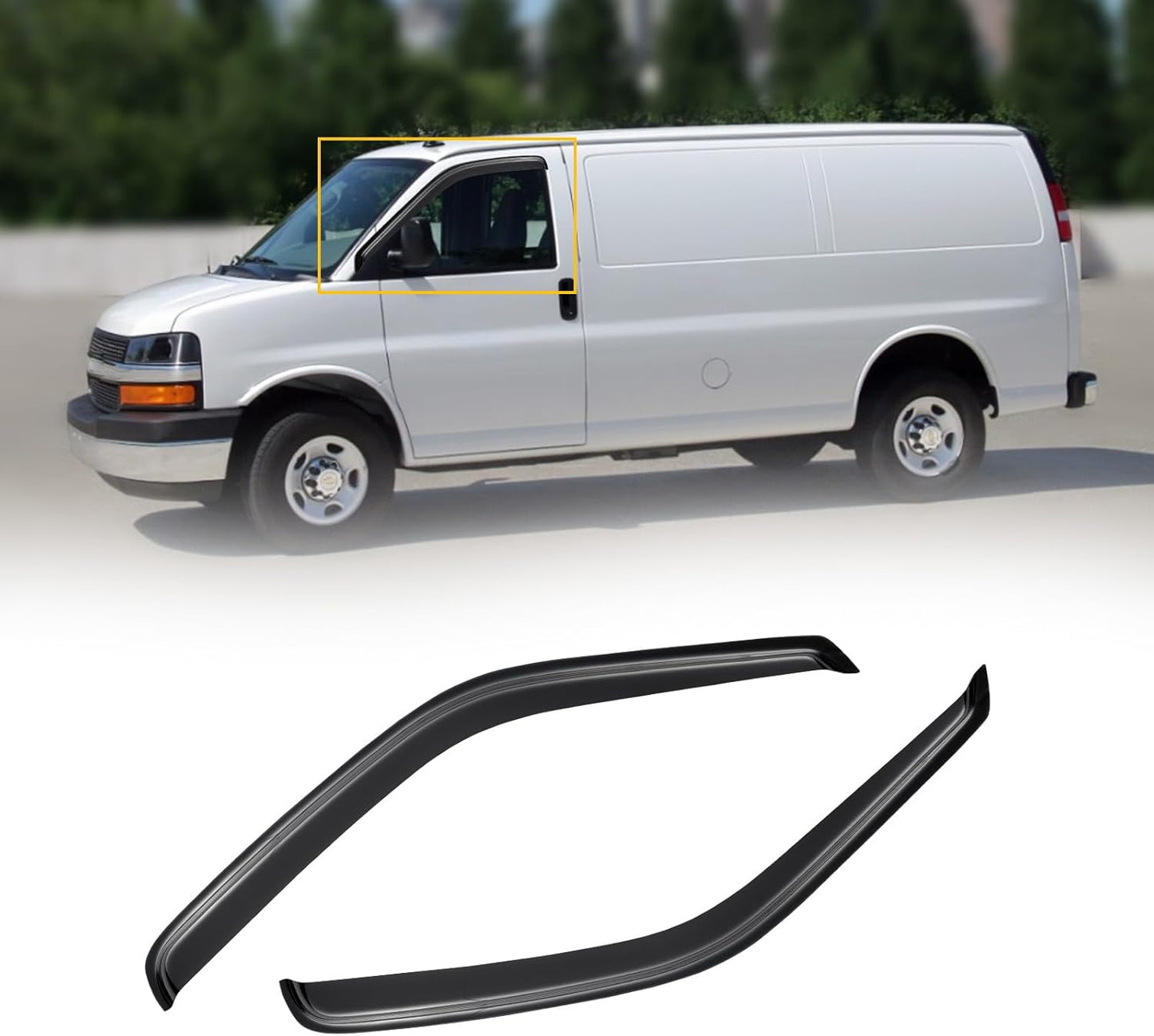 Window Visors for Chevrolet Express and GMC Savana 1996-2025