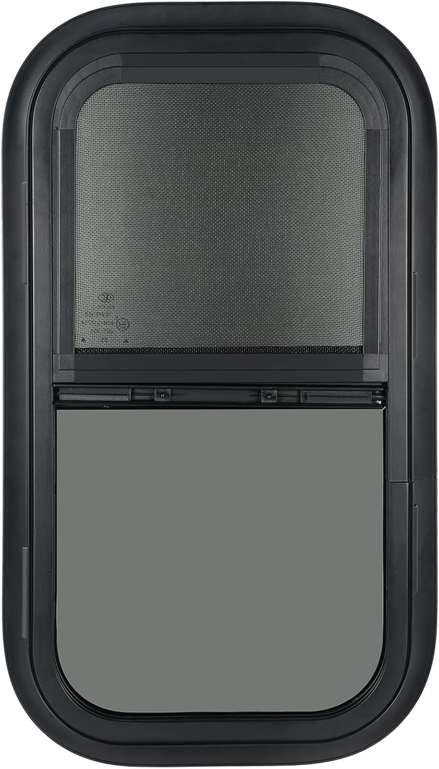 Vertical RV Window with Net Screen and Trim Ring for Comfort