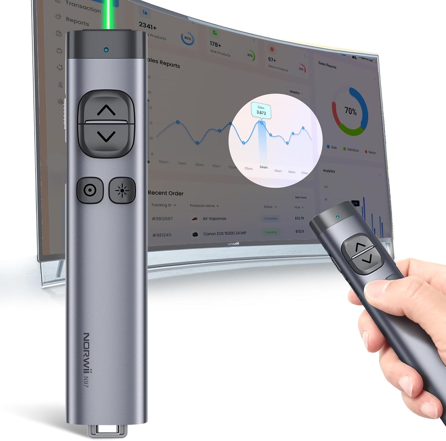 Norwii N97s Presentation Clicker for PowerPoint Presentations