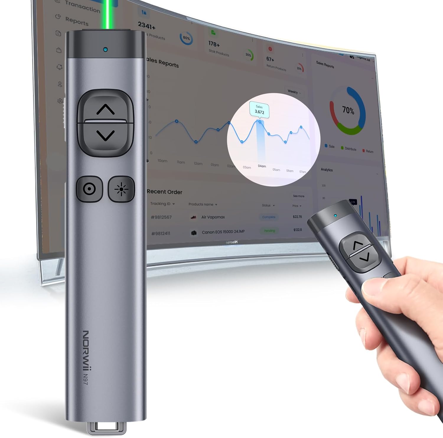 Norwii N97s Presentation Clicker for PowerPoint Presentations
