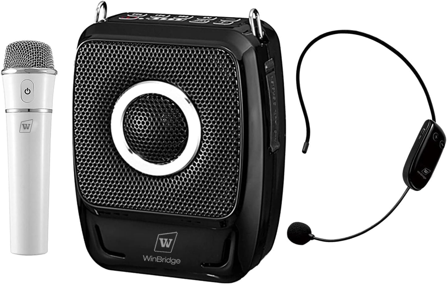 Voice Amplifier with 2 Wireless Mics for Teaching & Fitness