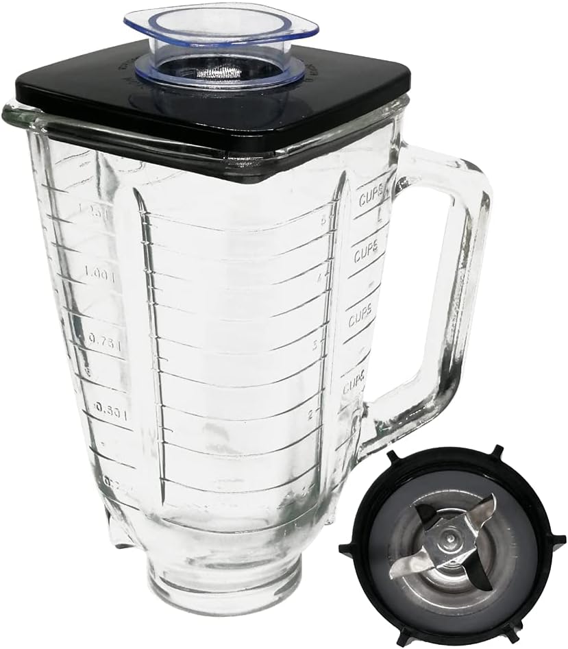 5-cup Glass Blender Jar with Ice-Crushing Blade - Oster Compatible