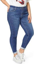 Plus Size Skinny Jeans High Waisted Ripped Ankle Jeans - Stretchy Fit