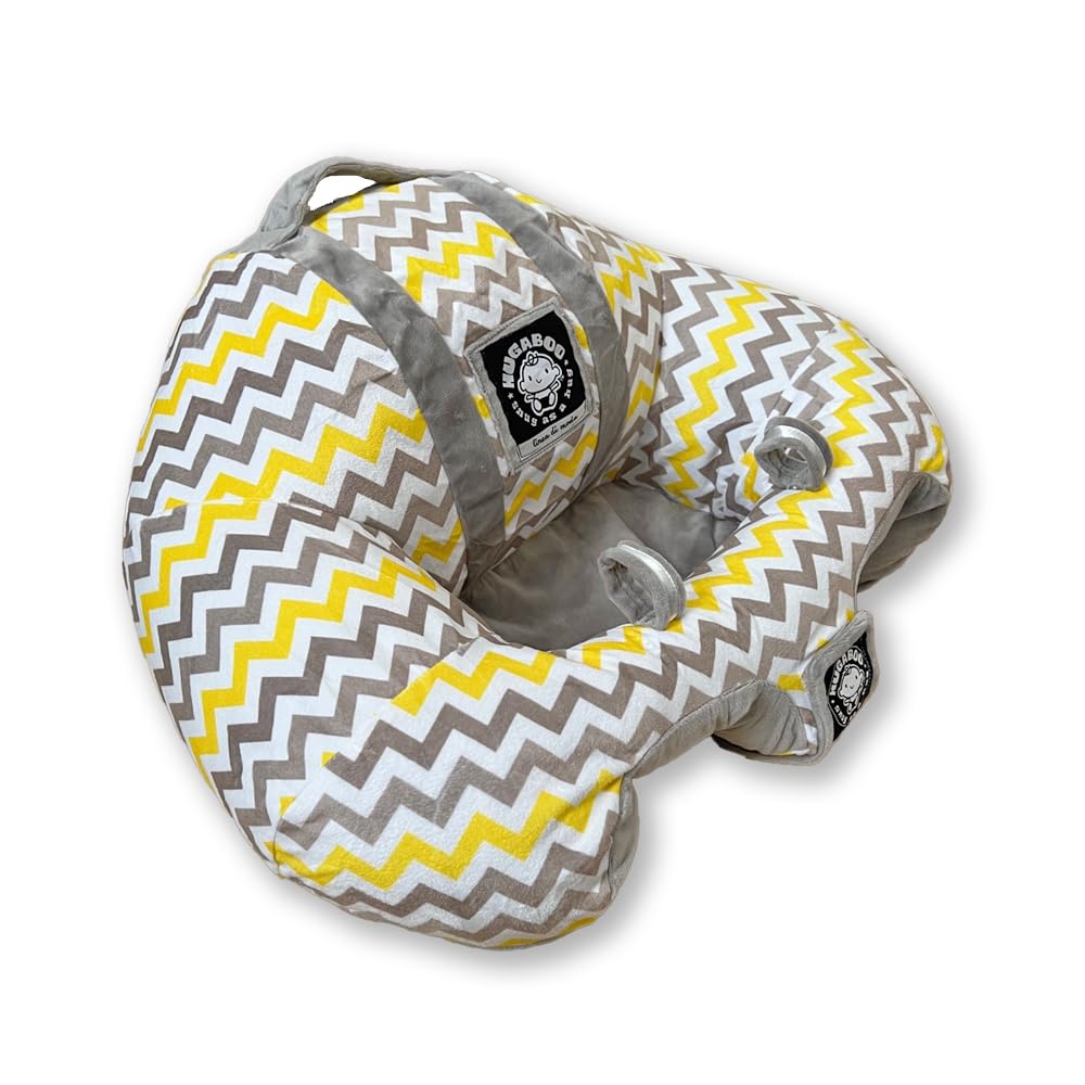 Hugaboo Infant Sitting Chair - Improved 2nd Edition in Yellow Chevron