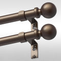 Adjustable Heavy Duty Bronze Curtain Rods for Windows 30 to 56 in