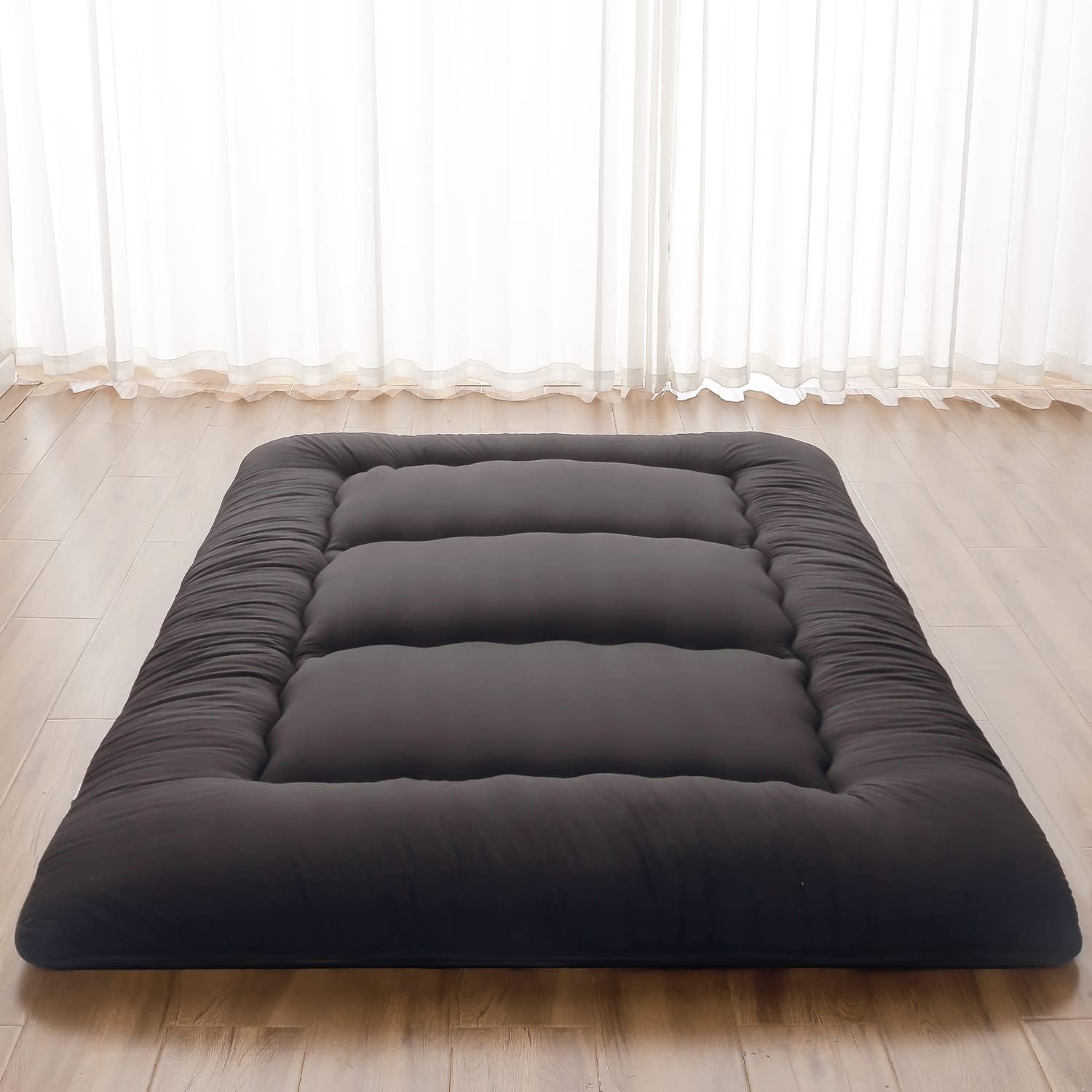 Japanese Floor Mattress with Portable Storage Bag for Comfort