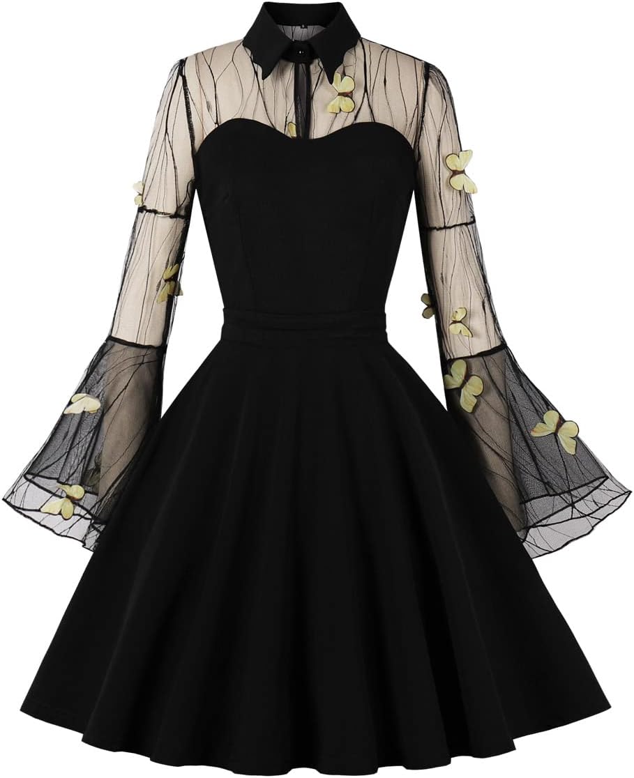Women's Vintage Polka Dot 1950s Retro Rockabilly Prom Dress