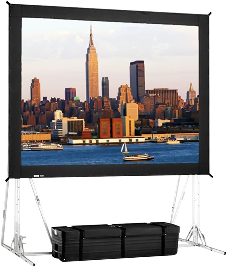 Da-Lite Black Portable Projection Screen: 16'x27.6' View Area