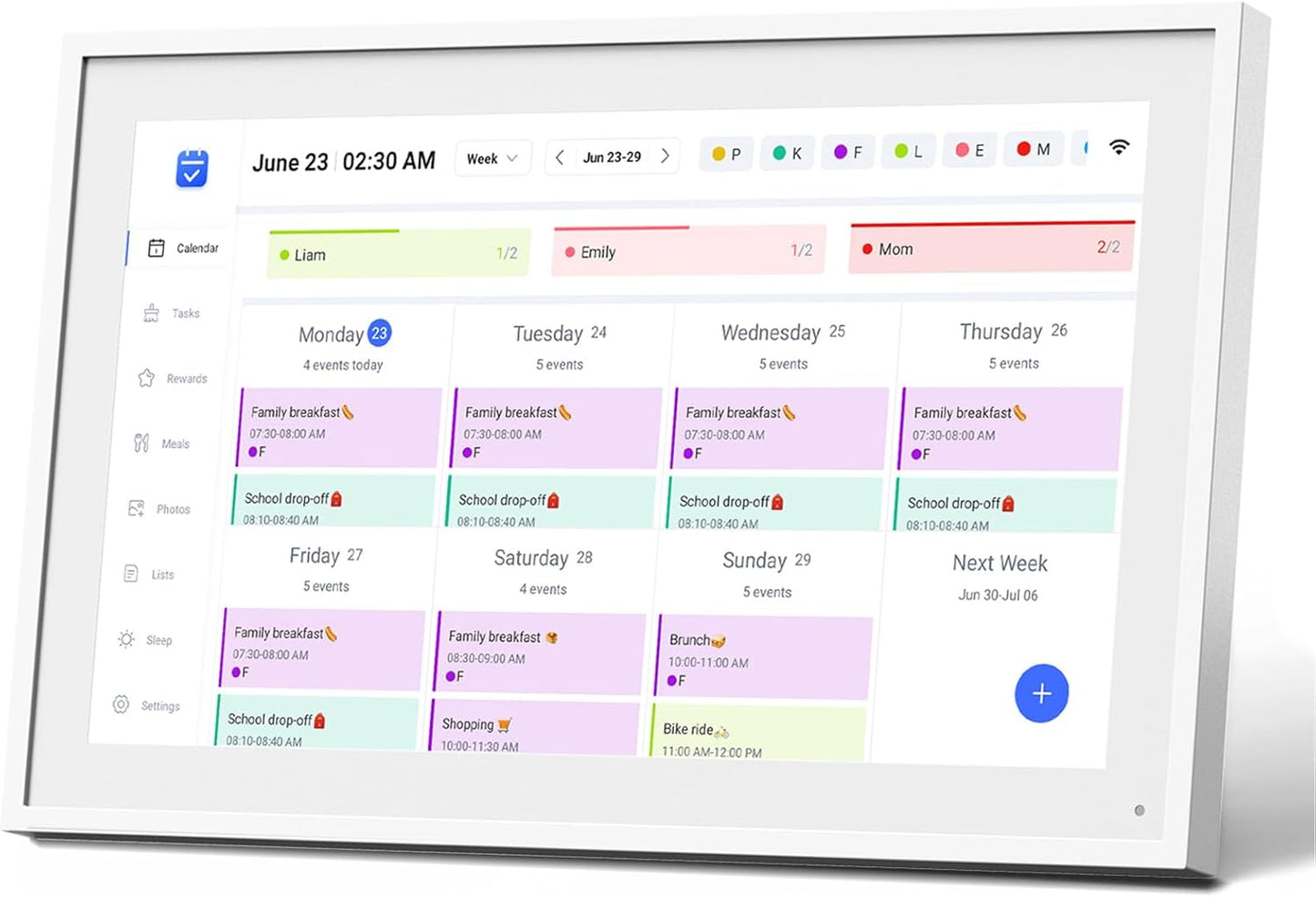 Smart Digital Calendar with Touch Screen and Photo Frame Function
